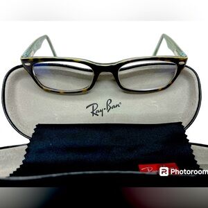 Ray Ban Designer Glasses Frames Polished Tortoise Brown Green Case Cloth RB 5150